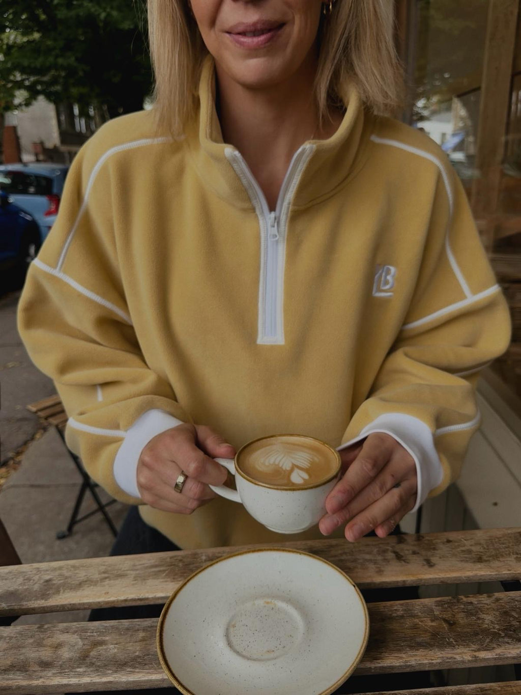 1/2 ZIP FLEECE IN YELLOW