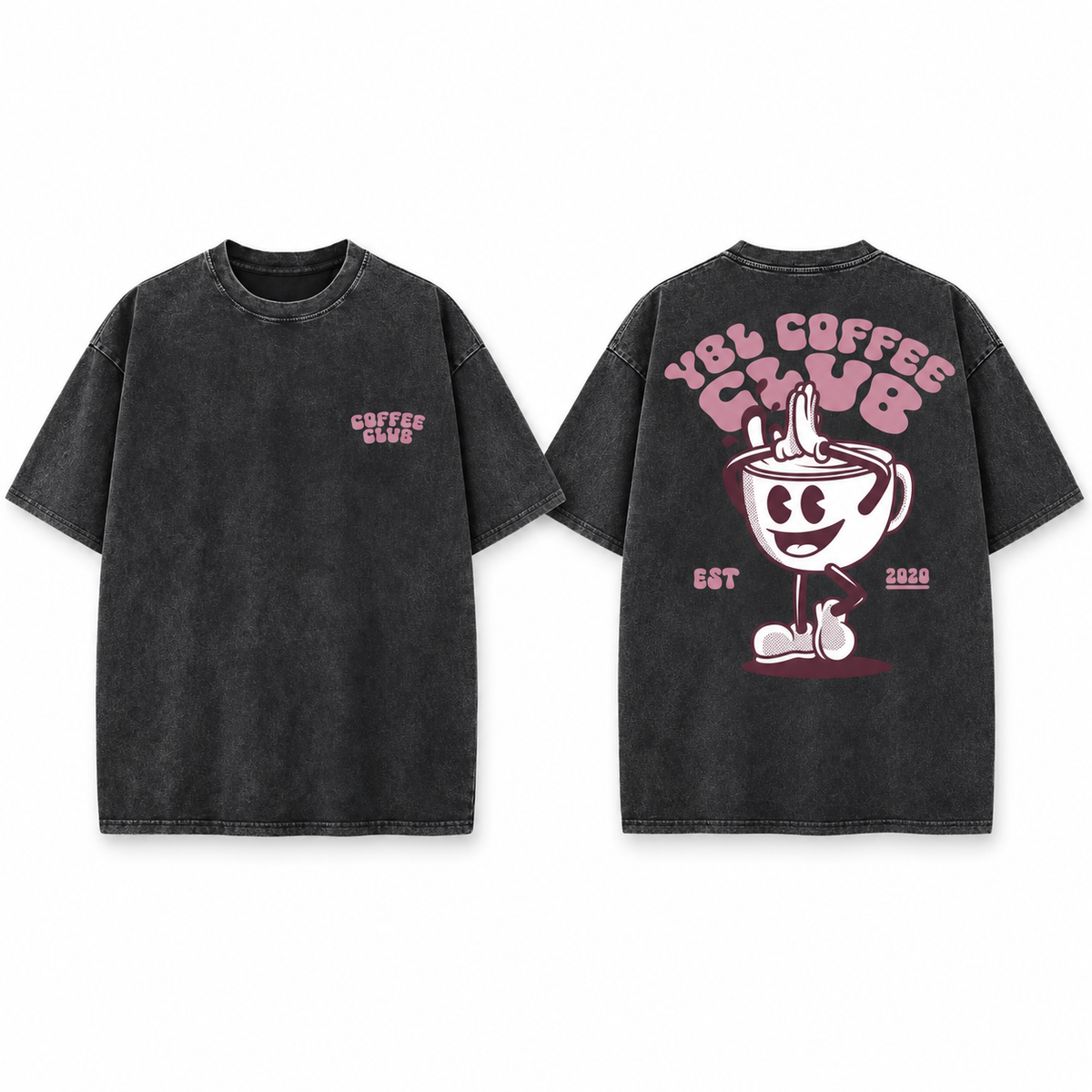 Acid Black YBL Coffee Club Unisex T
