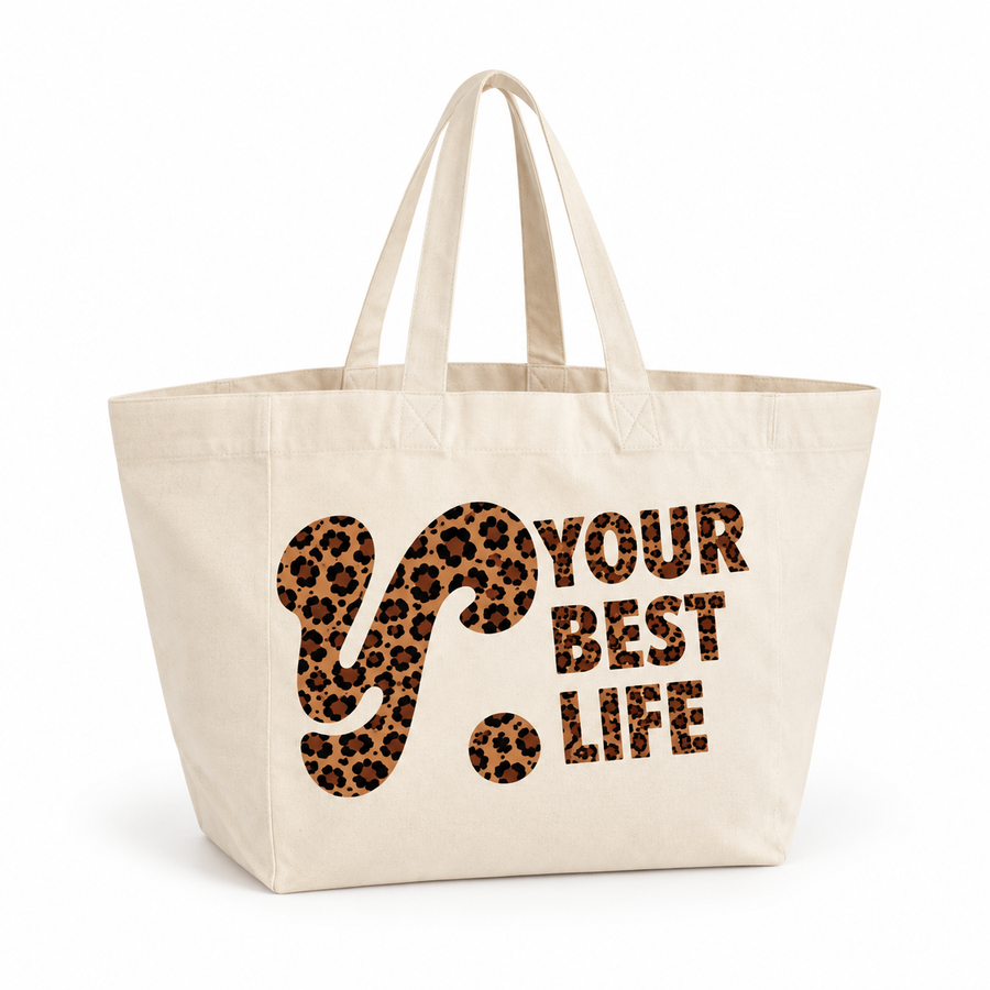 Cream Leopard Tote