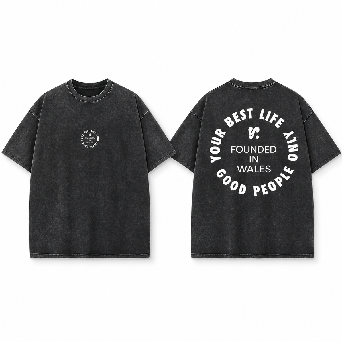 Acid Black Founded In Wales Unisex T
