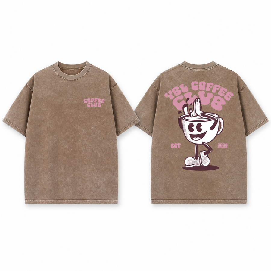 Taupe YBL Coffee Club Unisex T