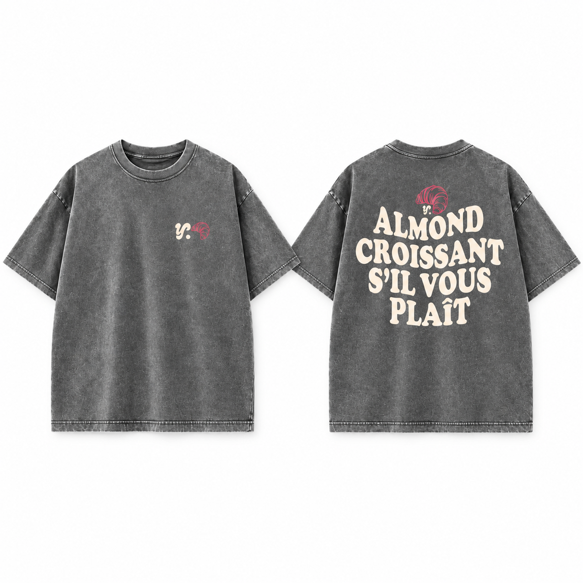Acid Grey Almond Croissant Unisex T