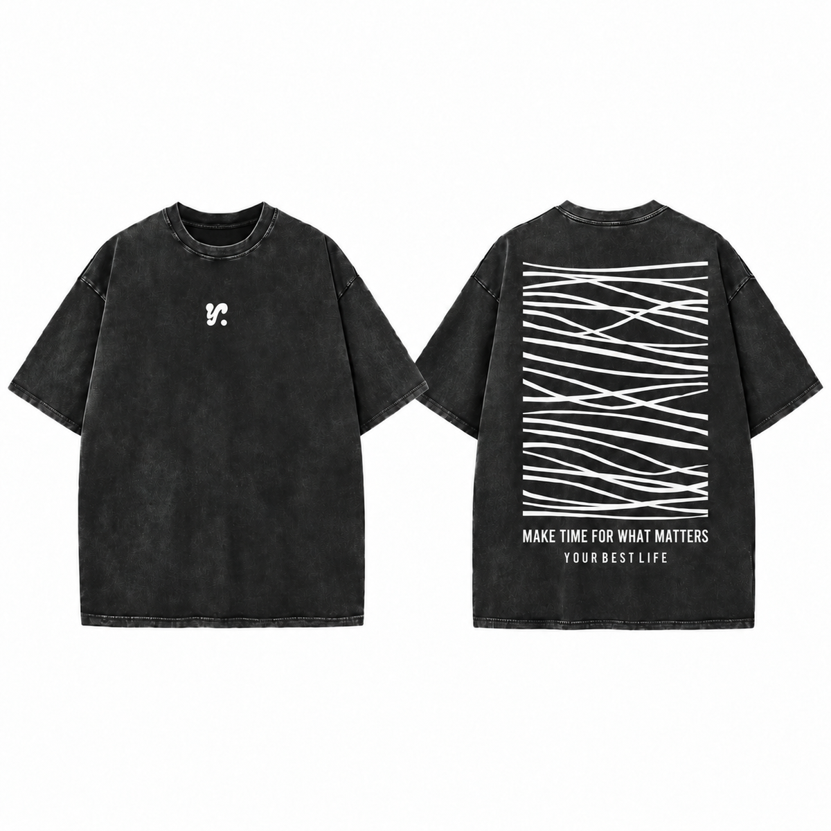 Acid Black Make Time For What Matters Unisex T